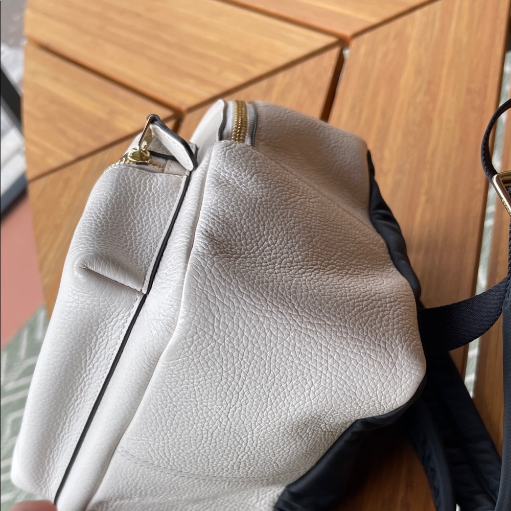 Coach White Pebbled Leather Mini Backpack with Gold Hardware - Picture 8 of 12